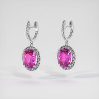 <span>5.80</span>&nbsp;<span class="tooltip-light">Ct.Tw.<span class="tooltiptext">Total Carat Weight</span></span> Sapphire Earrings, 14K White Gold 3