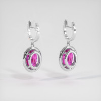 <span>5.80</span>&nbsp;<span class="tooltip-light">Ct.Tw.<span class="tooltiptext">Total Carat Weight</span></span> Sapphire Earrings, 14K White Gold 4