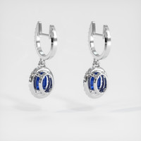 <span>4.38</span>&nbsp;<span class="tooltip-light">Ct.Tw.<span class="tooltiptext">Total Carat Weight</span></span> Sapphire Earrings, 14K White Gold 4