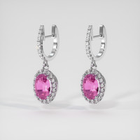 <span>2.05</span>&nbsp;<span class="tooltip-light">Ct.Tw.<span class="tooltiptext">Total Carat Weight</span></span> Sapphire Earrings, 14K White Gold 3