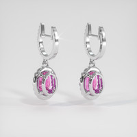 <span>2.05</span>&nbsp;<span class="tooltip-light">Ct.Tw.<span class="tooltiptext">Total Carat Weight</span></span> Sapphire Earrings, 14K White Gold 4