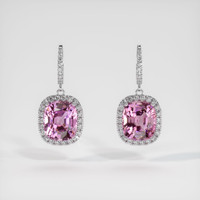 7.48 Ct.Tw. Gemstone Earrings, 14K White Gold 1