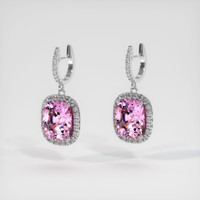7.48 Ct.Tw. Gemstone Earrings, 14K White Gold 3