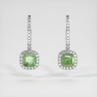 <span>2.76</span>&nbsp;<span class="tooltip-light">Ct.Tw.<span class="tooltiptext">Total Carat Weight</span></span> Gemstone Earrings, 14K White Gold 1