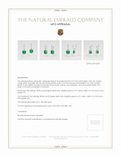 Emerald Earrings 5.37 Ct.Tw.Total Carat Weight 18K White Gold Appraisal