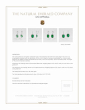Emerald Earrings 3.00 Ct.Tw.Total Carat Weight 18K White Gold Appraisal