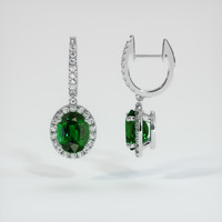 3.40 Ct.Tw. Gemstone Earrings, 18K White Gold 2