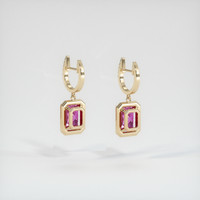 <span>1.08</span>&nbsp;<span class="tooltip-light">Ct.Tw.<span class="tooltiptext">Total Carat Weight</span></span> Pink Sapphire Earrings, 14K Yellow Gold 4