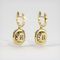 <span>2.22</span>&nbsp;<span class="tooltip-light">Ct.Tw.<span class="tooltiptext">Total Carat Weight</span></span> Sapphire Earrings, 18K Yellow Gold 4