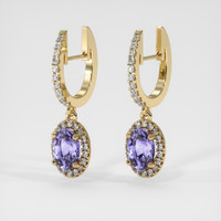 <span>1.92</span>&nbsp;<span class="tooltip-light">Ct.Tw.<span class="tooltiptext">Total Carat Weight</span></span> Sapphire Earrings, 18K Yellow Gold 3