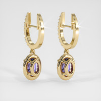 <span>1.92</span>&nbsp;<span class="tooltip-light">Ct.Tw.<span class="tooltiptext">Total Carat Weight</span></span> Sapphire Earrings, 18K Yellow Gold 4