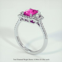 1.32 Ct. Pink Sapphire Ring, Platinum 950 2