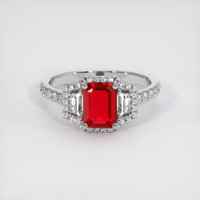 1.20 Ct. Ruby Ring, Platinum 950 1