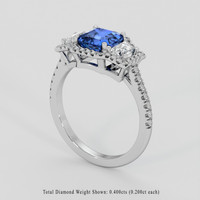 1.76 Ct. Blue Sapphire Ring, Platinum 950 2