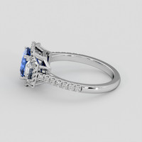 1.76 Ct. Blue Sapphire Ring, Platinum 950 4