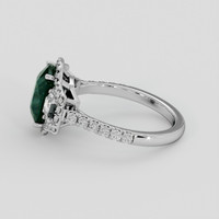 3.05 Ct. Bluish Green Sapphire Ring, Platinum 950 4