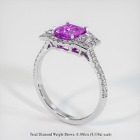 1.23 Ct. Purple Sapphire Ring, Platinum 950 2