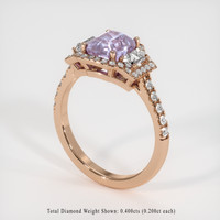 2.01 Ct. Pink Sapphire Ring, 14K Rose Gold 2
