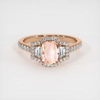 1.05 Ct. Padparadscha Sapphire Ring, 14K Rose Gold 1