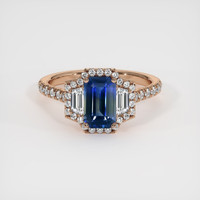 2.07 Ct. Bi Color Sapphire Ring, 14K Rose Gold 1