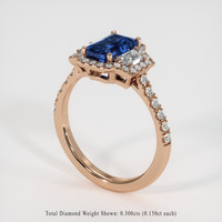 2.07 Ct. Bi Color Sapphire Ring, 14K Rose Gold 2