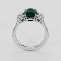 3.05 Ct. Bluish Green Sapphire Ring, 10K White Gold 3