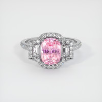 2.73 Ct. Pink Sapphire Ring, 14K White Gold 1