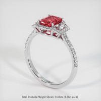 2.03 Ct. Padparadscha Sapphire Ring, 14K White Gold 2