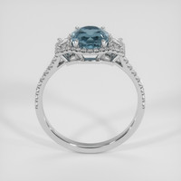 2.02 Ct. Greenish Blue Sapphire Ring, 14K White Gold 3