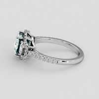 3.02 Ct. Bi Color / Parti Sapphire Ring, 14K White Gold 4