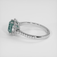 2.29 Ct. Bluish Green Sapphire Ring, 14K White Gold 4