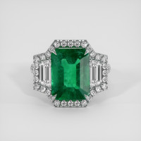4.87 Ct. Emerald Ring, 18K White Gold 1
