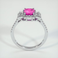1.32 Ct. Pink Sapphire Ring, 18K White Gold 2