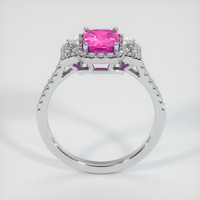 1.32 Ct. Pink Sapphire Ring, 18K White Gold 3