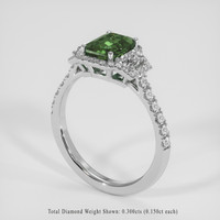1.88 Ct. Green Sapphire Ring, 18K White Gold 2