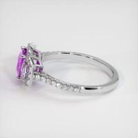 1.23 Ct. Purple Sapphire Ring, 18K White Gold 4