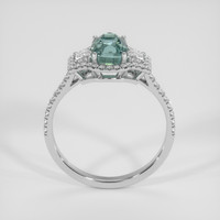 2.29 Ct. Bluish Green Sapphire Ring, 18K White Gold 3
