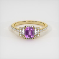 1.54 Ct. Purple Sapphire Ring, 14K Yellow Gold 1