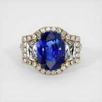 4.43 Ct. Sapphire Ring, 18K Yellow Gold 1