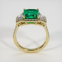 3.10 Ct. Emerald Ring, 18K Yellow Gold 3