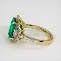 3.10 Ct. Emerald Ring, 18K Yellow Gold 4