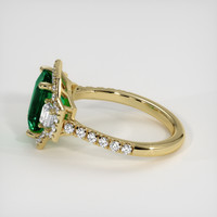 2.10 Ct. Emerald Ring, 18K Yellow Gold 4