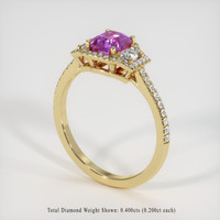1.54 Ct. Purple Sapphire Ring, 18K Yellow Gold 2