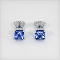 <span>1.38</span>&nbsp;<span class="tooltip-light">Ct.Tw.<span class="tooltiptext">Total Carat Weight</span></span> Sapphire Earrings, Platinum 950 1