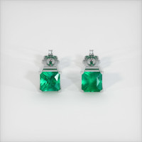 Emerald Earrings 0.86 Ct.Tw.Total Carat Weight, Platinum 950 Preview