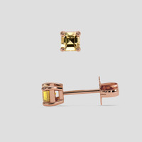 <span>0.54</span>&nbsp;<span class="tooltip-light">Ct.Tw.<span class="tooltiptext">Total Carat Weight</span></span> Peach Sapphire Earrings, 14K Rose Gold 2