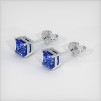 <span>1.38</span>&nbsp;<span class="tooltip-light">Ct.Tw.<span class="tooltiptext">Total Carat Weight</span></span> Sapphire Earrings, 14K White Gold 2