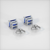 <span>1.38</span>&nbsp;<span class="tooltip-light">Ct.Tw.<span class="tooltiptext">Total Carat Weight</span></span> Sapphire Earrings, 14K White Gold 4