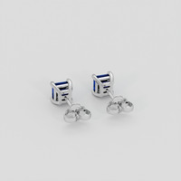 <span>0.99</span> <span class="tooltip-light">Ct.Tw.<span class="tooltiptext">Total Carat Weight</span></span> Blue Sapphire Earrings, 14K White Gold 4