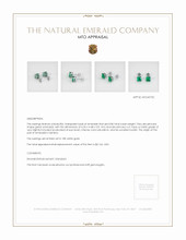 Emerald Earrings 0.86 Ct.Tw.Total Carat Weight 18K White Gold Appraisal